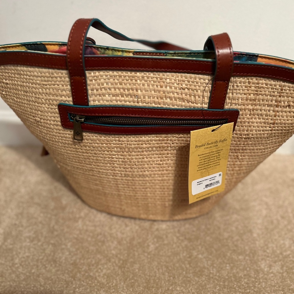 Patricia Nash Marconia Tote Bag Beaded Raffia Collection Stunning NEW $269 MSRP - Picture 9 of 15
